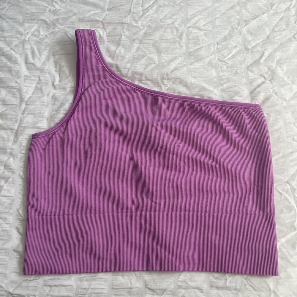 One-Shoulder Purple Women's Top